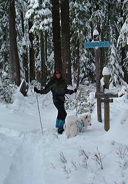 A signpost along the Pacific Crest Trail