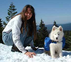 Lightning and Linda on the summit of Soda Mountain